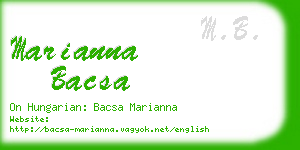 marianna bacsa business card